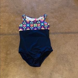 Cute black gymnastics leotard